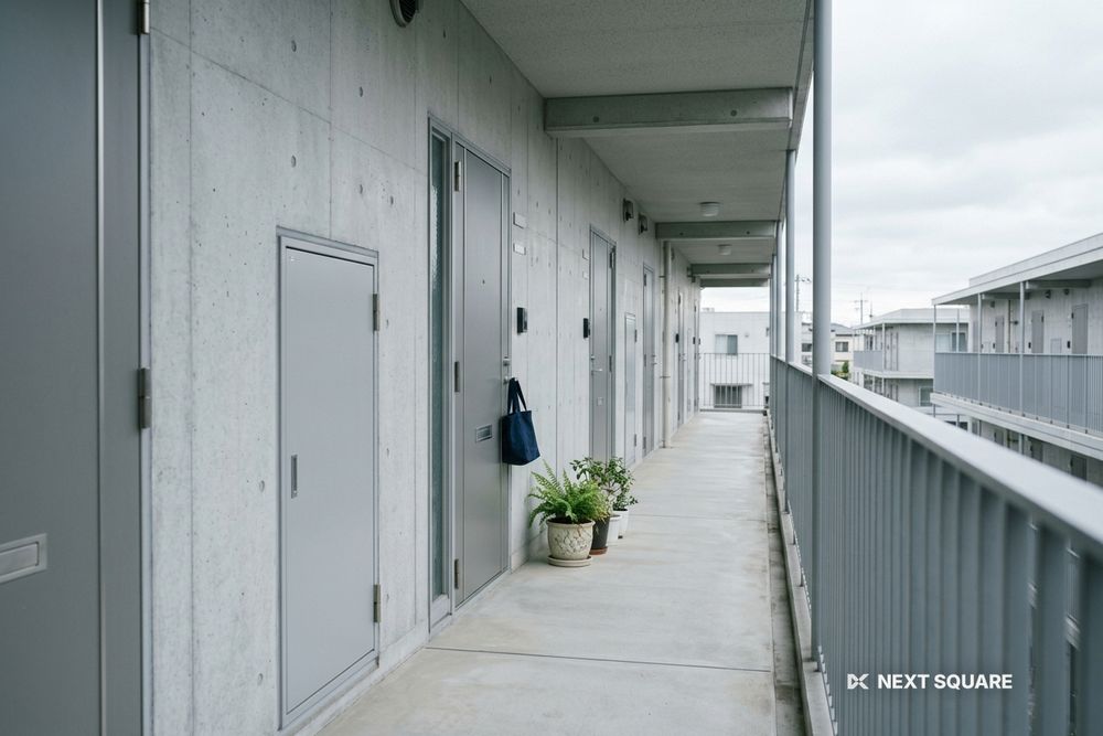 マンションの共用廊下のイメージ